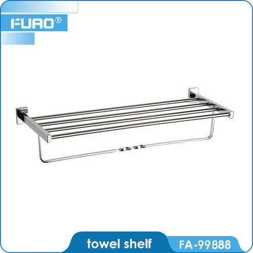 Wall mounted bathroom towel shelf 