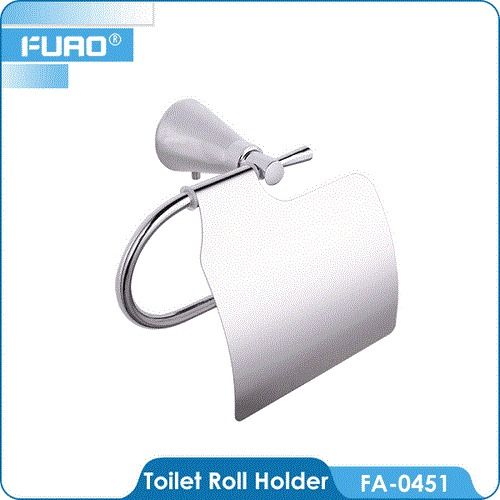 Wall mounted toilet paper roll holder