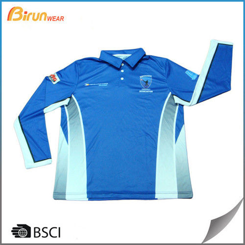 Custom Sublimation Long Sleeve Mens Polo T-Shirts