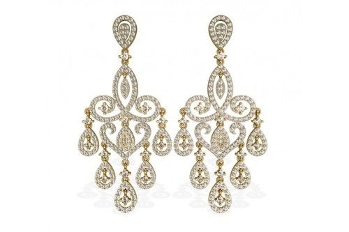 Chandelier Diamond Wedding Earrings