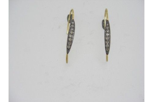 Gold Balis with Single Cut Diamonds