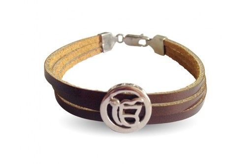 Ik Onkar Leather Bracelet