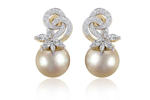Pearl Diamond Earring - Premium Quality Pearl & Diamond | Exclusive Design