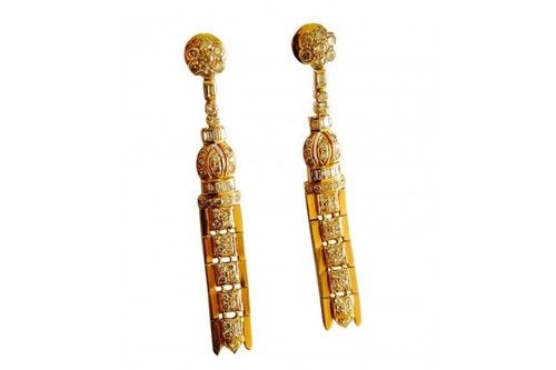 Slender Diamond Chandelier Earrings