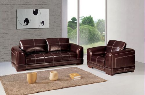 Office Coffee Leather Sofa