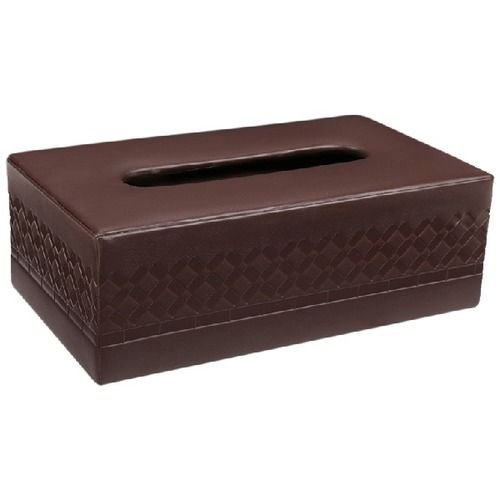 Black Leather Tissue Paper Box