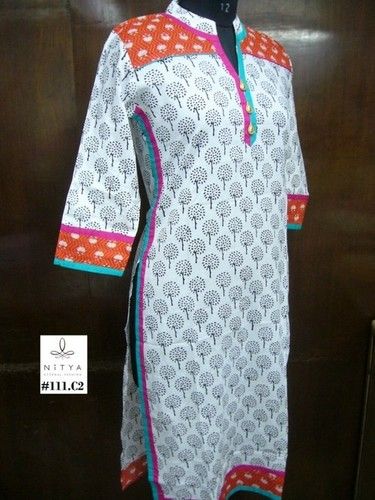 B/W Side Double Patti Kurti