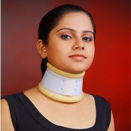 Cervical Collar Hard - Ventilated Translucent Plastic with Adjustable Height, Vinyl Covered Padding for Enhanced Comfort 