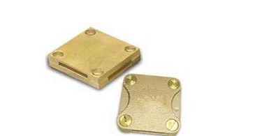 Square Tape Clamp - Brass and Gunmetal, Robust Design for 4 Way Flat Conductor Connection