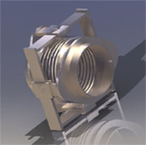 Gimbal Expansion Bellows - Floating Gimbal Ring Design, Angular Rotation in All Planes, Absorbs Tensile and Bending Forces