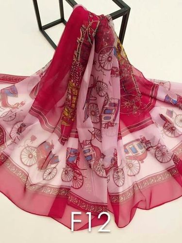 100% Polyester Printed Chiffon Neck Scarf