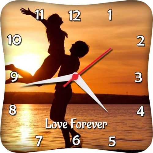 Squarve Wall Clock Personalized Photo and Text