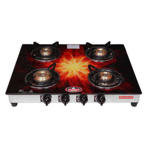 Four Burner Gas Stove And Glass Cook Top