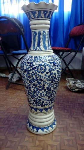 Yellow And Blue Flower Vase