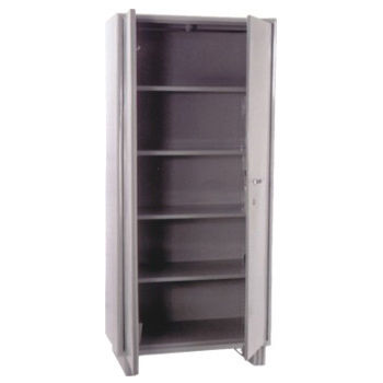 Silver Black Steel Office Cupboard