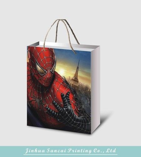 Attractive Spiderman Design Paper Handbags