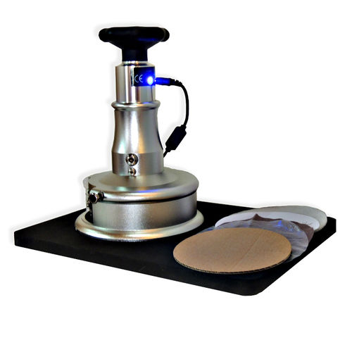 Electric Circular Sample Cutter - Super Alloy Steel Cup Knife, 113mm Diameter x 5mm Cutting Depth | High-Speed Motor, Rechargeable Battery, Safety Lock, Versatile Cutting for Fabrics and Thin Materials