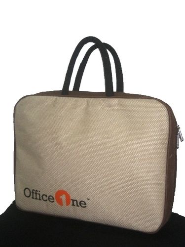 Jute Office Bags - Cotton Matte Fabric, 15Wx12H Inches, Perfect for Laptops and Files