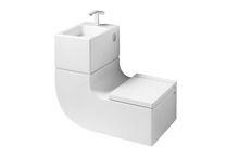 Wall Hung Basin - Vitreous China 860x500x760 mm , Chrome Single Lever Mixer Included, Durable Non-Overflow Design, Ideal for Public Spaces