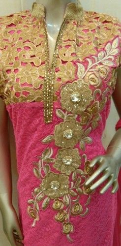 Embroidered Chanderi Silk Suit