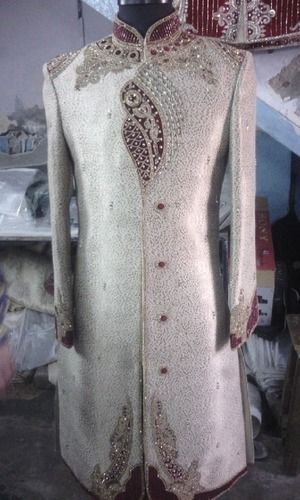 Hand Embroidered Art Silk Sherwani