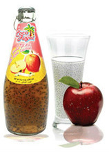 Basil Seed Drink with Apple Fruit Flavors Glass Bottle 290ml By ASIA SME EXPORT & IMPORT CO.,LTD.
