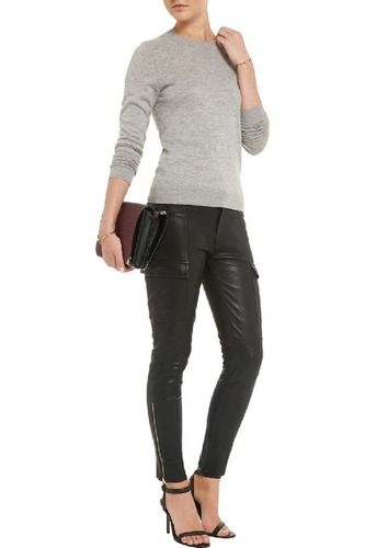 Women Stretchable Leather Designer Leggings