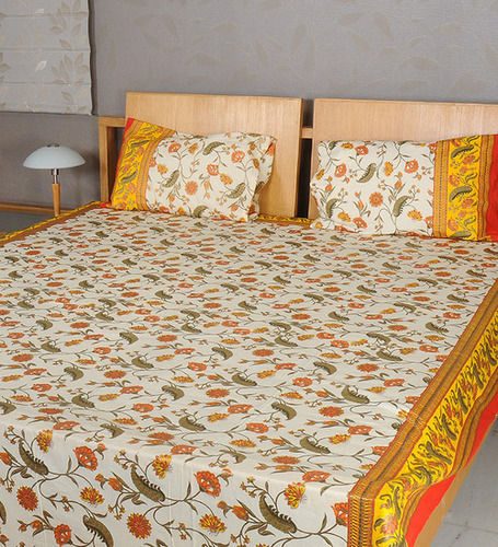 block printed bed sheet