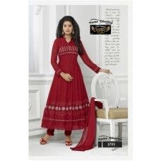 Designer Salwar Suit Dupatta Material Matty Red