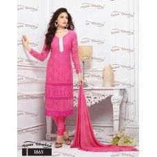 Designer Suit With Dupatta Pink