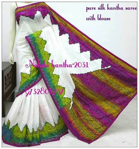 Pure Silk Kantha Saree