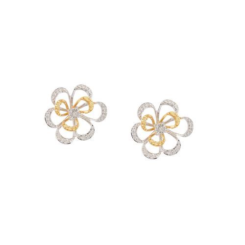 Gold Diamond Stud Earrings