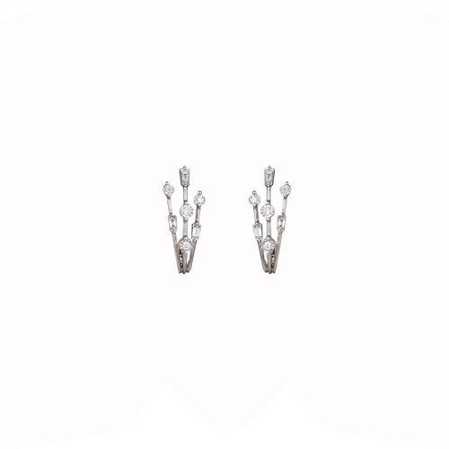 White Gold Hoop Earrings