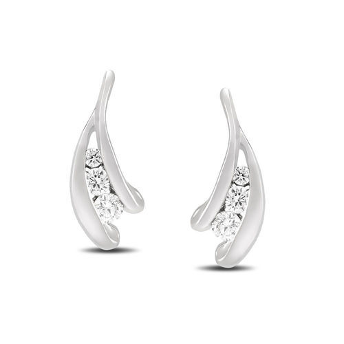 White Platinum Diamond Earring