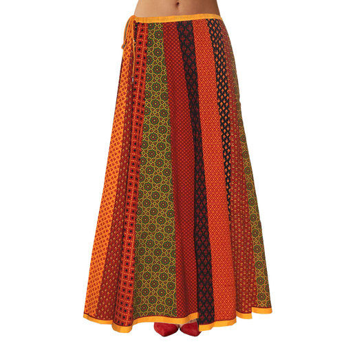 Multi Color Skirt Ladies Wear Ethnic Style Cotton Long Lehenga