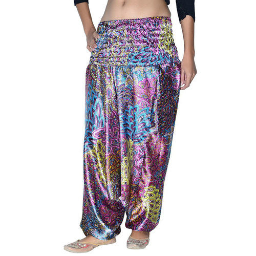 Printed Satin Casual Wear Women Girls Wear Trouser Pant Harem