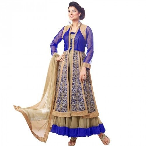 Beautiful Crepe Blue Salwar Suit