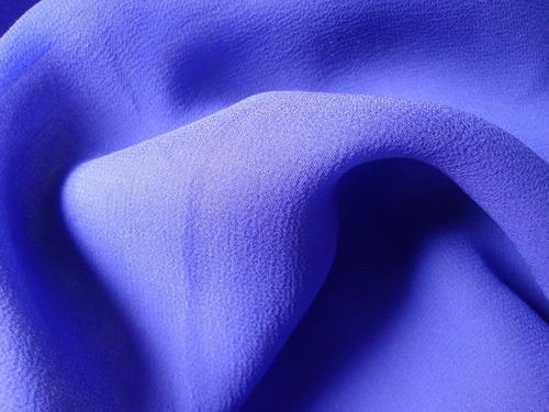 Blue Color Low Shrinkage Viscose Georgette Fabrics