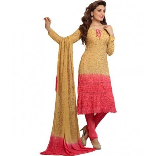 Designer Bright Gold Anarkali Suits Salwar Suit