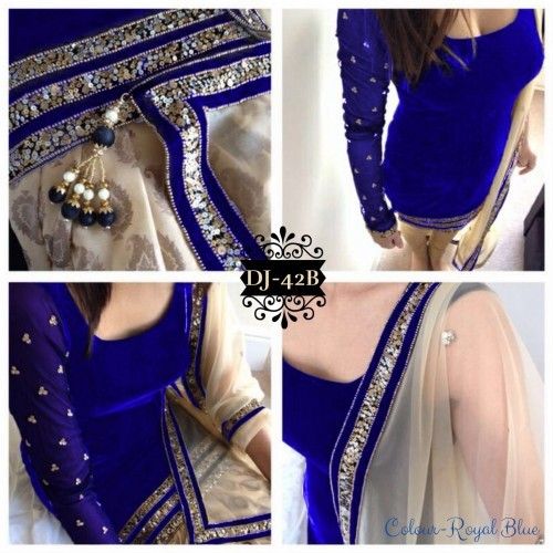 Royal Blue Color Velvet Suit