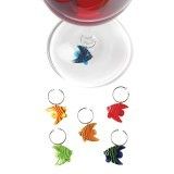 Attractive Glass Angelfish Wine Charms