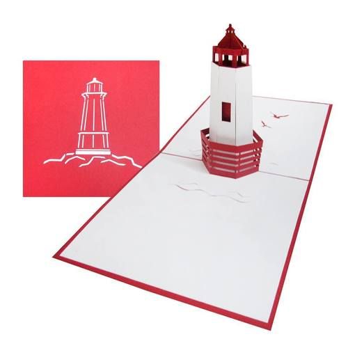 Lighthouse paper pup up 3d card