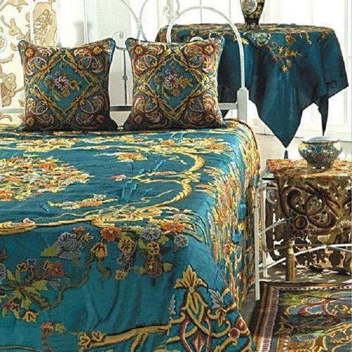 Crewel Embroidery Velvet Bed Cover At Best Price In New Delhi