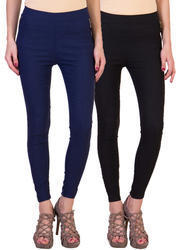Ladies Plain Jeggings - Premium Quality Cotton Blend | Comfortable Fit, Unique Pattern, No Color Fading, Elegant Design, Sweat Absorbing, Neat Stitching