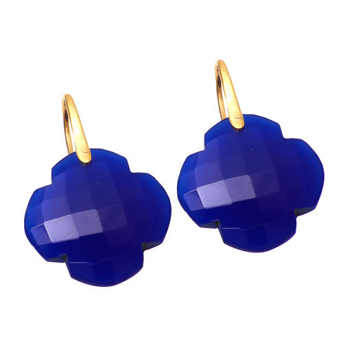 Blue Chalcedony Gemstone Earring Set