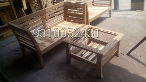 Wooden Two Seater Sofa