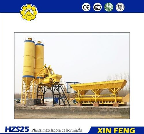 Hzs25 Mini Concrete Mixing Plant With Twin Shaft