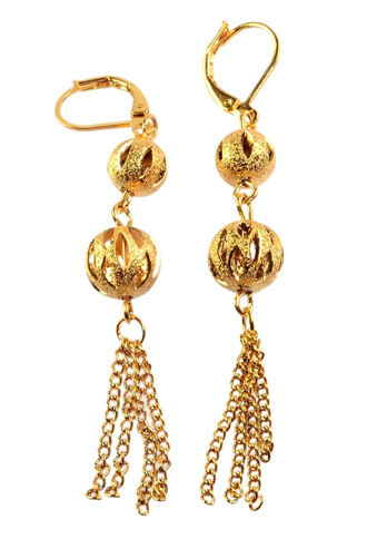 Gold Tassel Earring