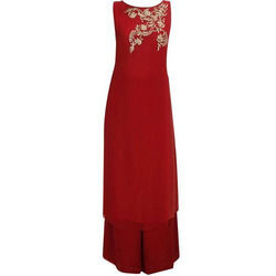 Ladies Straight Kurti With Palazzo Pants