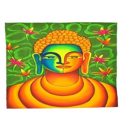 Buddha Oil Painting - High-Quality Canvas Artwork | Elegant Home Decor Item, Unframed Design